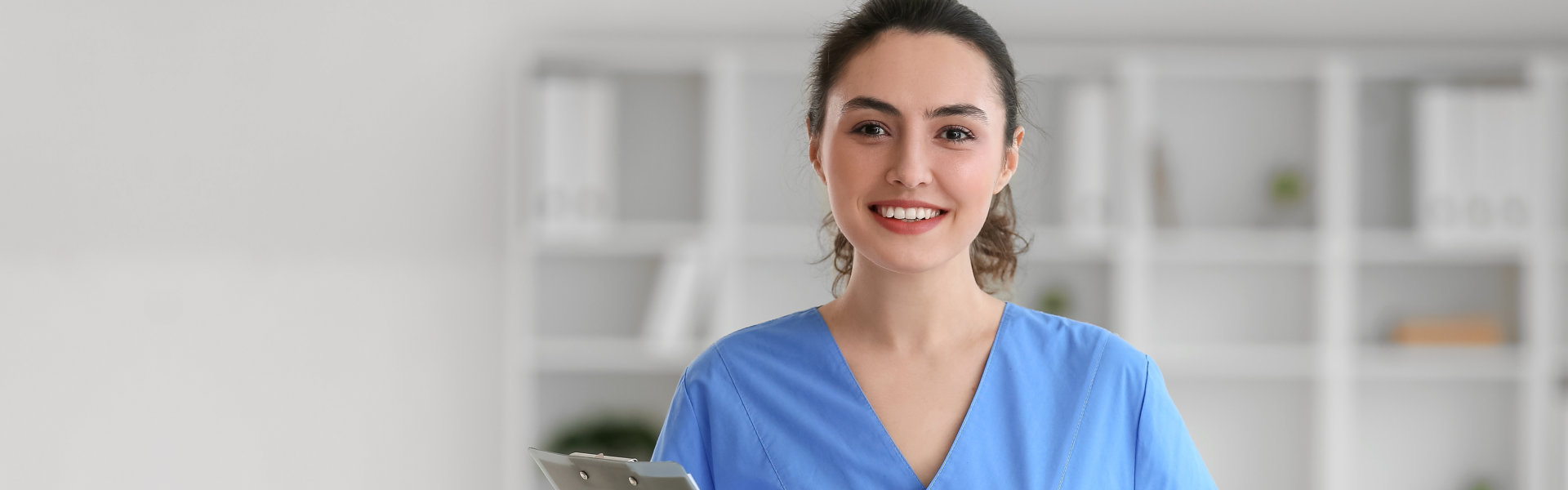 nurse smiling