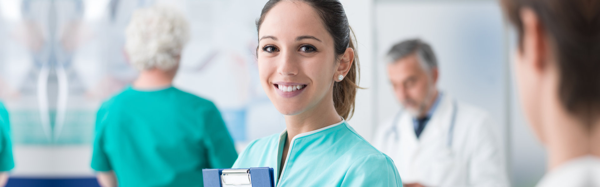 nurse smiling